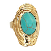 Bague déclaration déesse turquoise